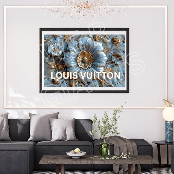 Luxury Louis Vuitton Flower 36x24 Art Print - Picture 1 of 3